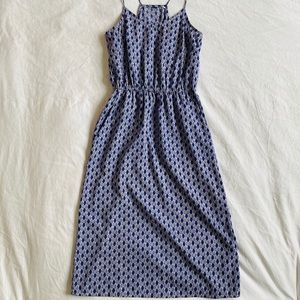 H&M blue & purple abstract print dress